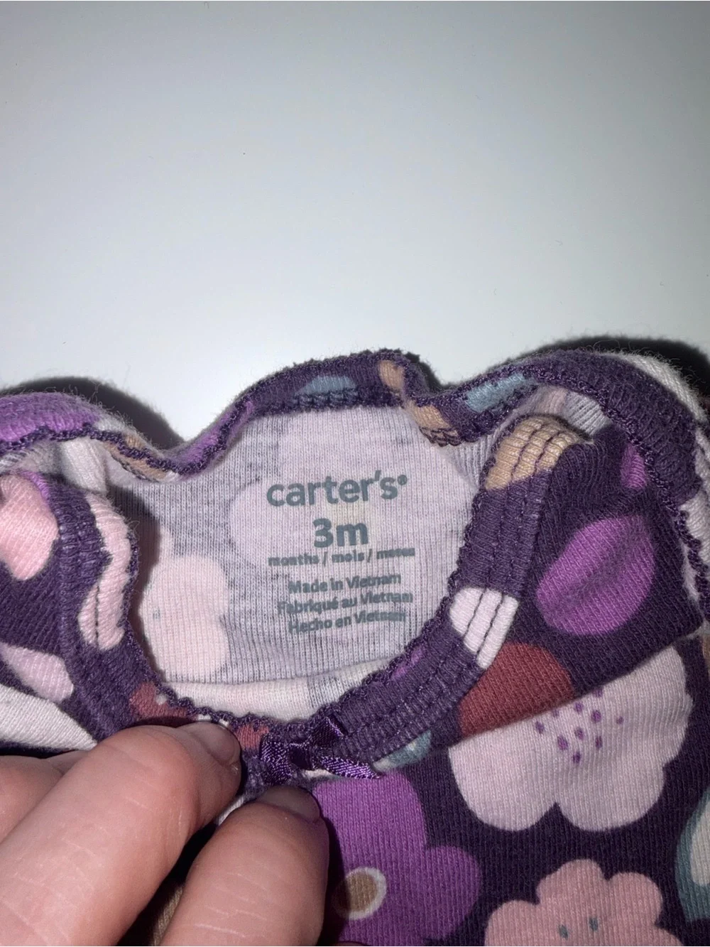 Girl’s 3 month Carter’s long sleeve bodysuits